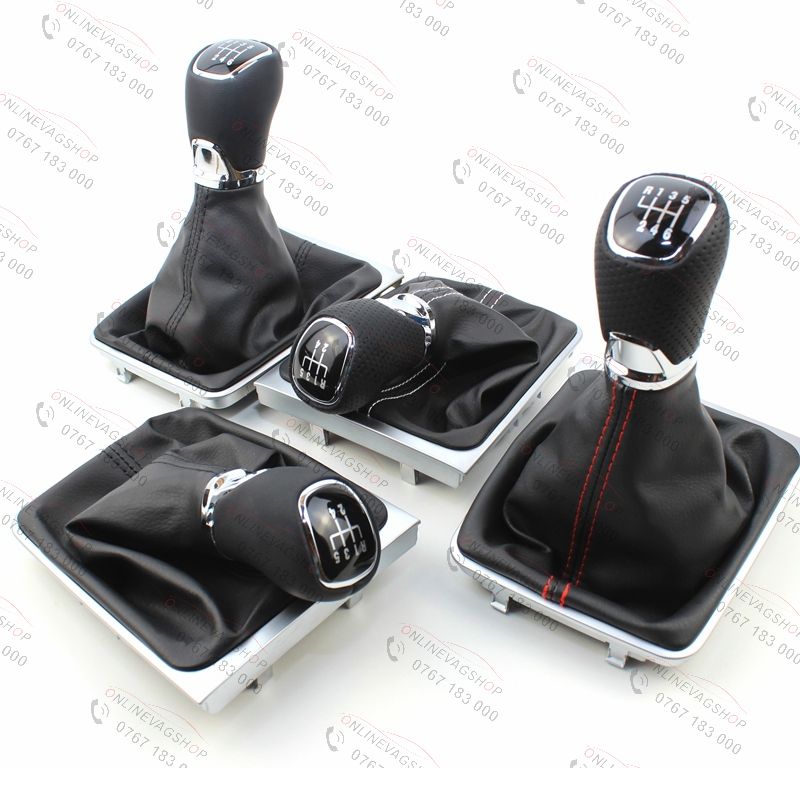 Nuca schimbator piele 4x4 Passat B6,CC,3C,B7 in 5 sau 6 viteze cu manson